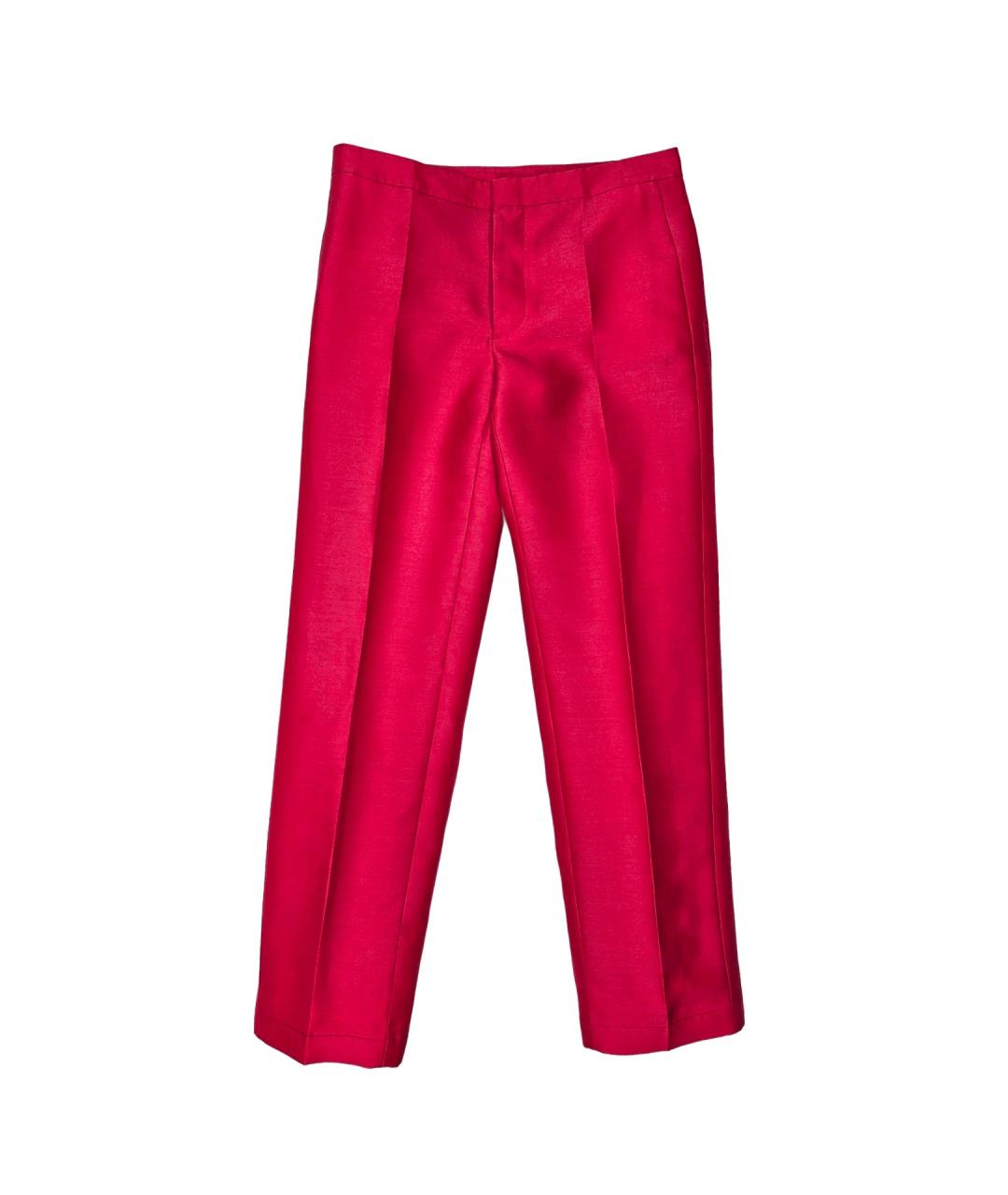 DSQUARED2 Розовые шерстяные прямые брюки, фото 1
