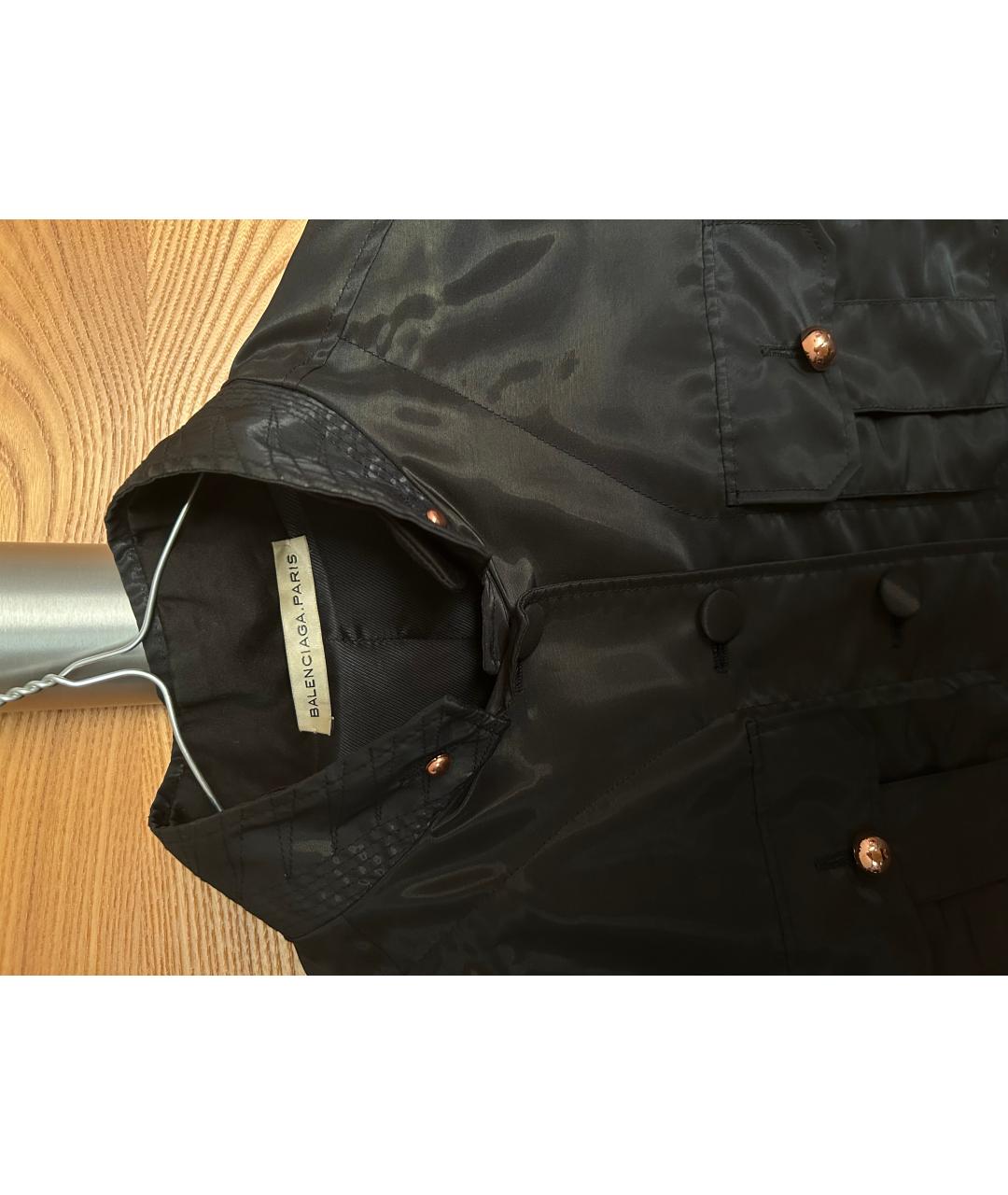 BALENCIAGA Черная полиэстеровая куртка, фото 4