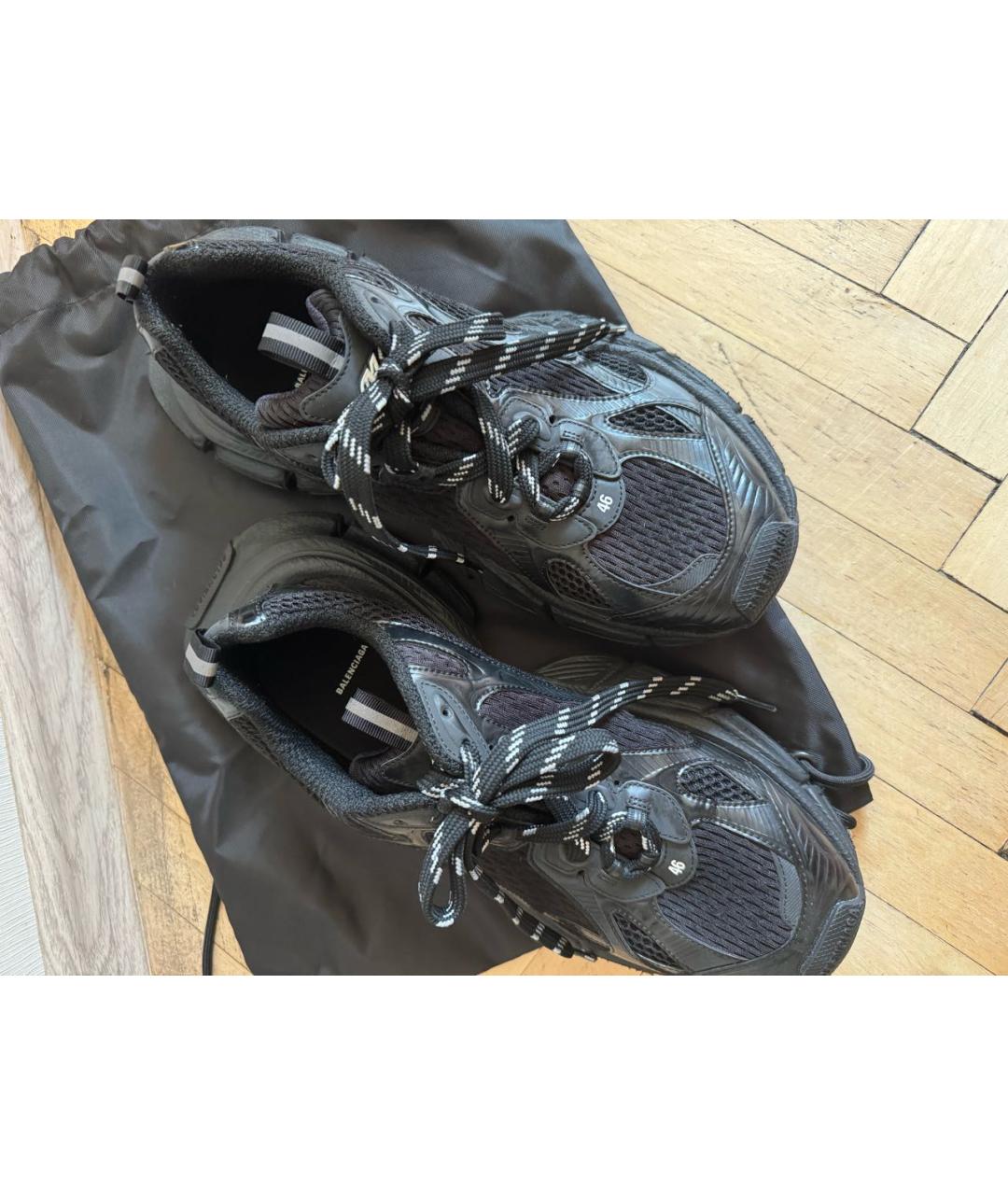 BALENCIAGA Черные низкие кроссовки / кеды, фото 5
