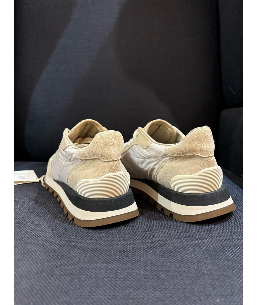 BRUNELLO CUCINELLI Белые замшевые кроссовки, фото 4