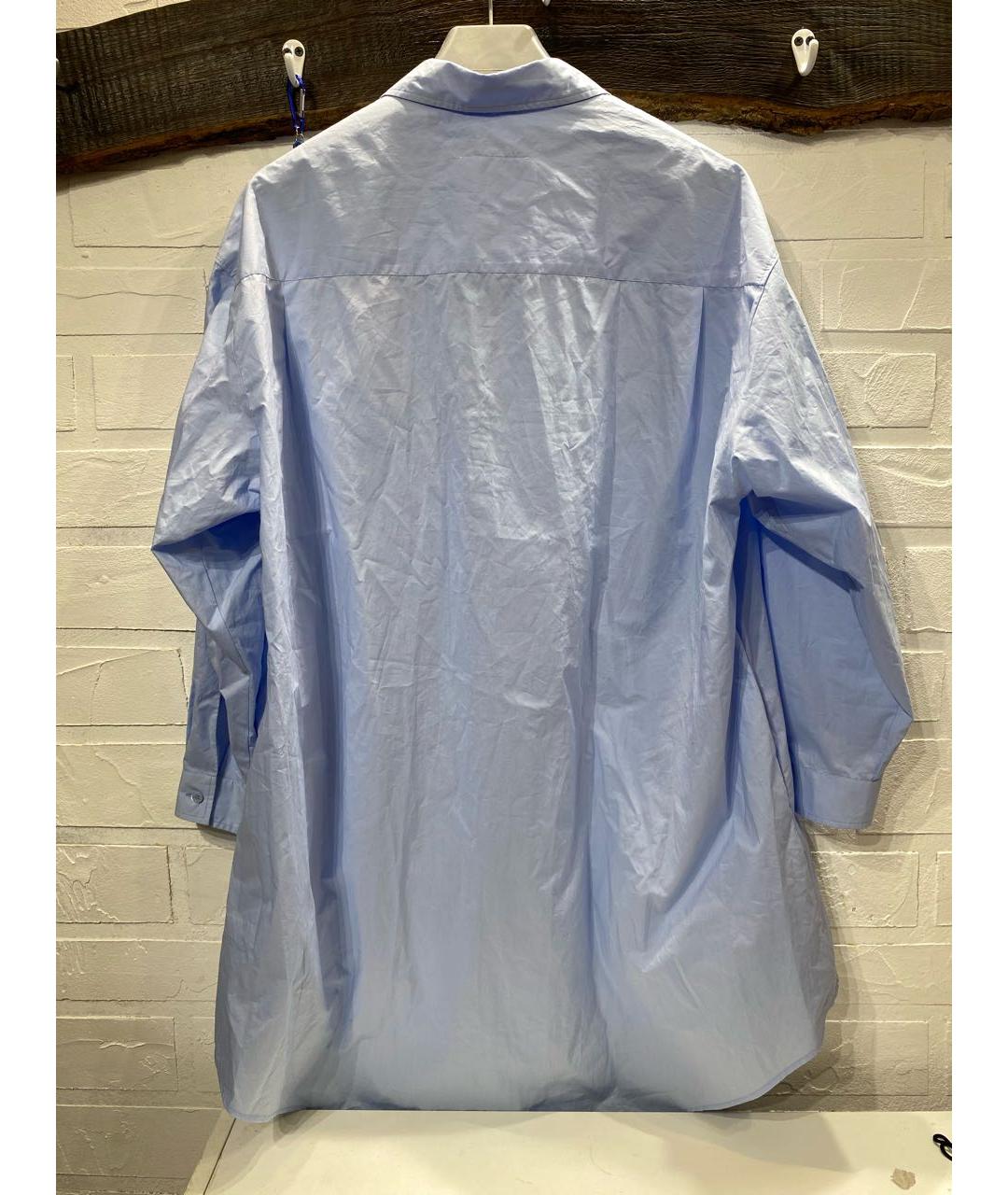 MM6 MAISON MARGIELA Голубое хлопковое повседневное платье, фото 2