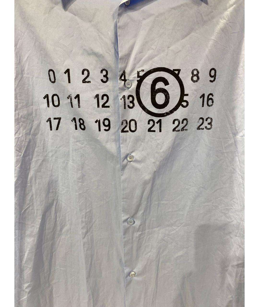 MM6 MAISON MARGIELA Голубое хлопковое повседневное платье, фото 4