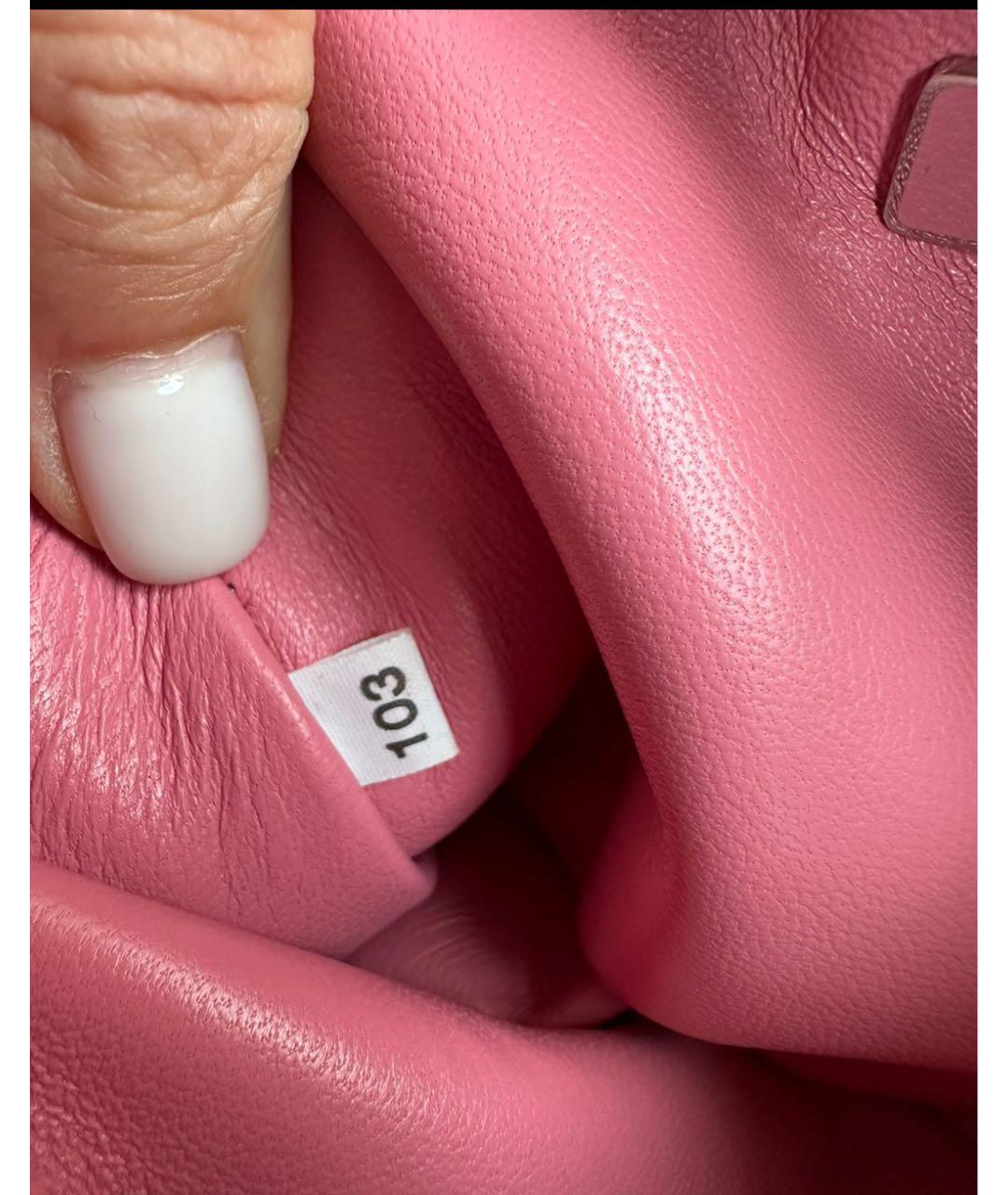 PRADA Розовая кожаная сумка через плечо, фото 5