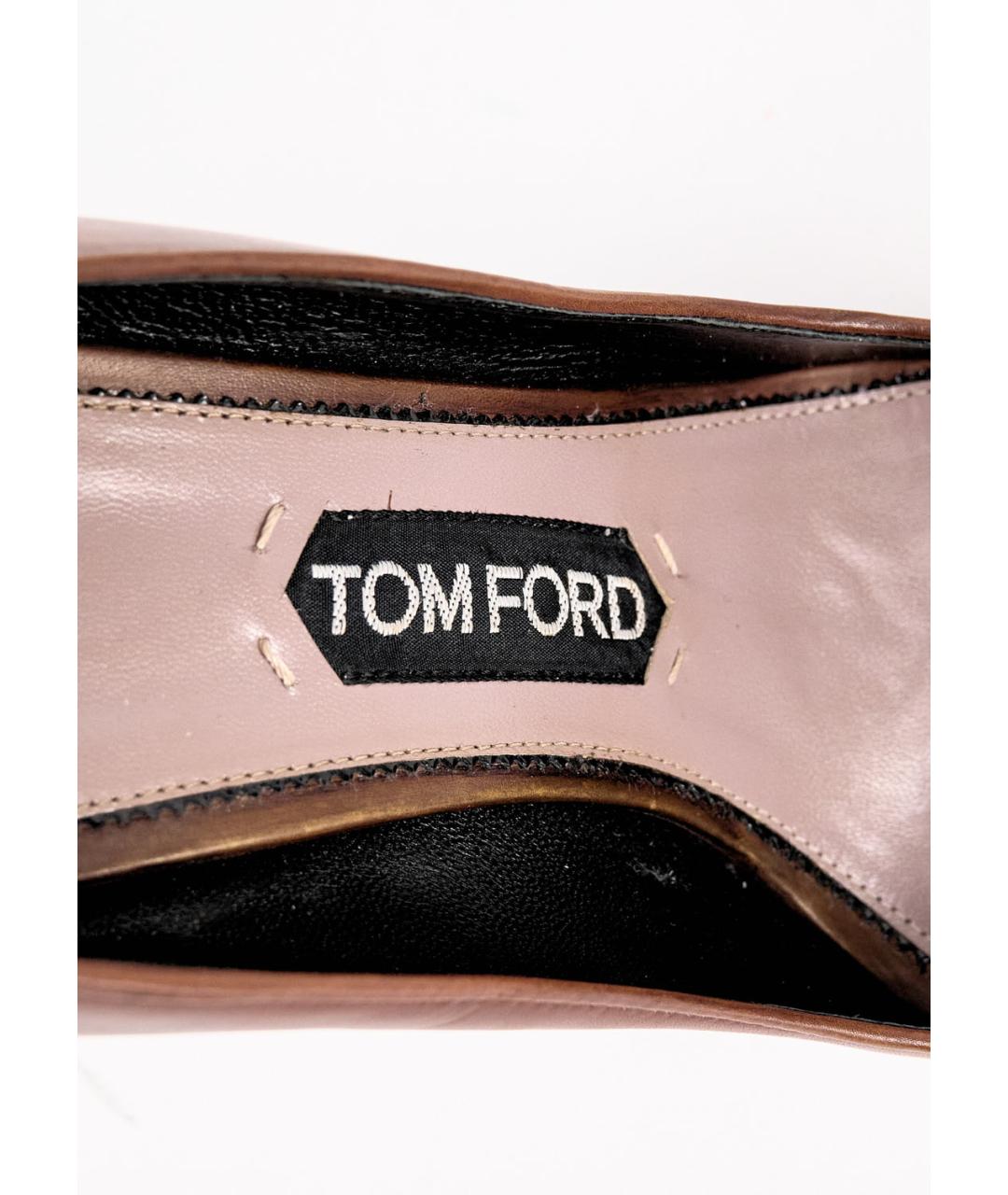 TOM FORD Коричневые кожаные туфли, фото 5
