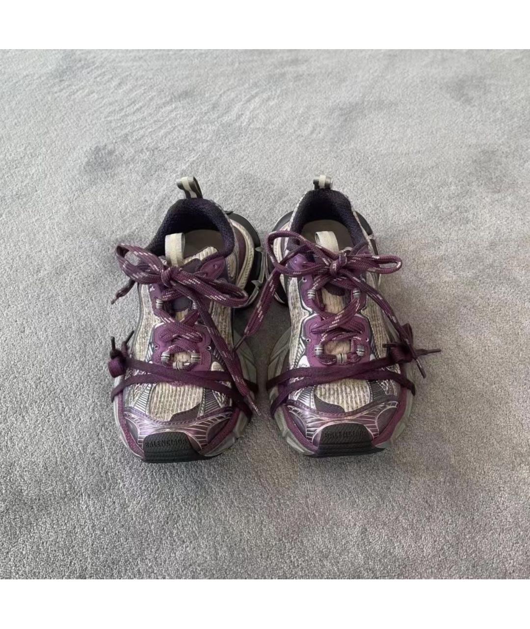 BALENCIAGA Фиолетовые текстильные кроссовки, фото 2