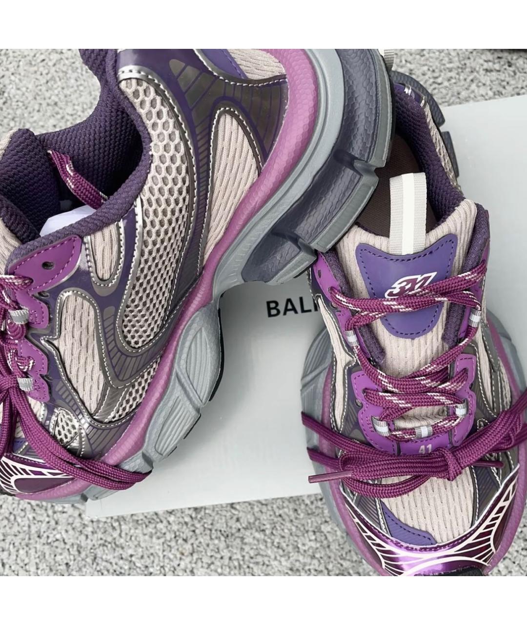 BALENCIAGA Фиолетовые текстильные кроссовки, фото 3