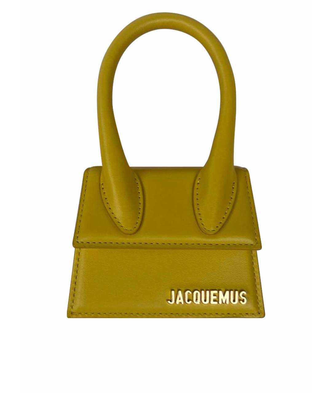 JACQUEMUS Желтая кожаная сумка через плечо, фото 1