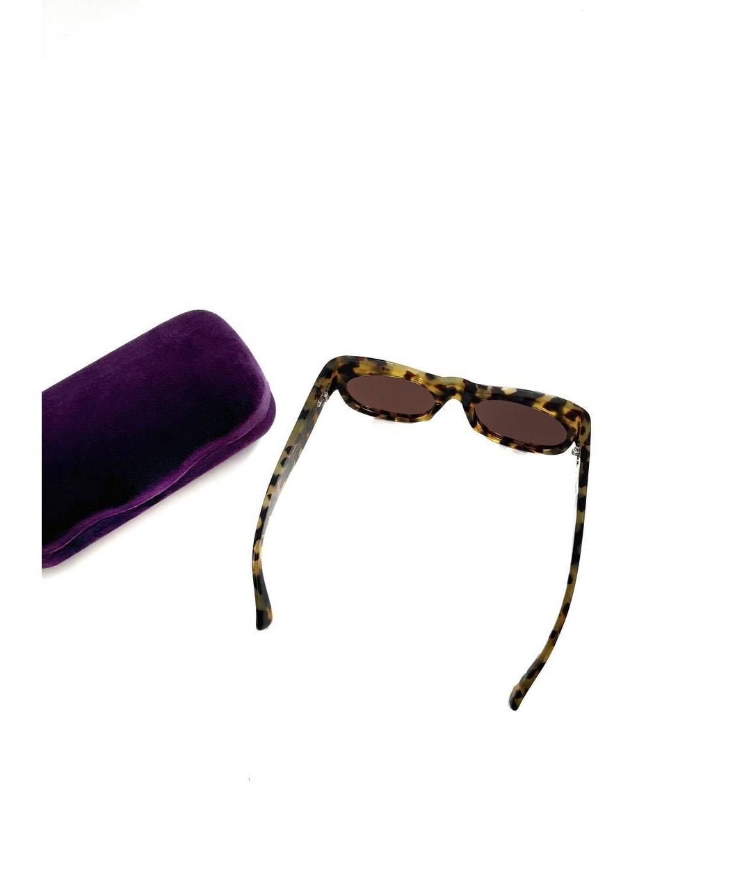 GUCCI Коричневые солнцезащитные очки, фото 5