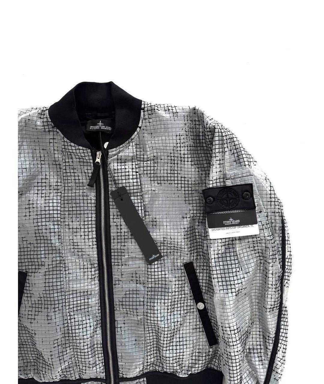 STONE ISLAND Серая хлопковая куртка, фото 3