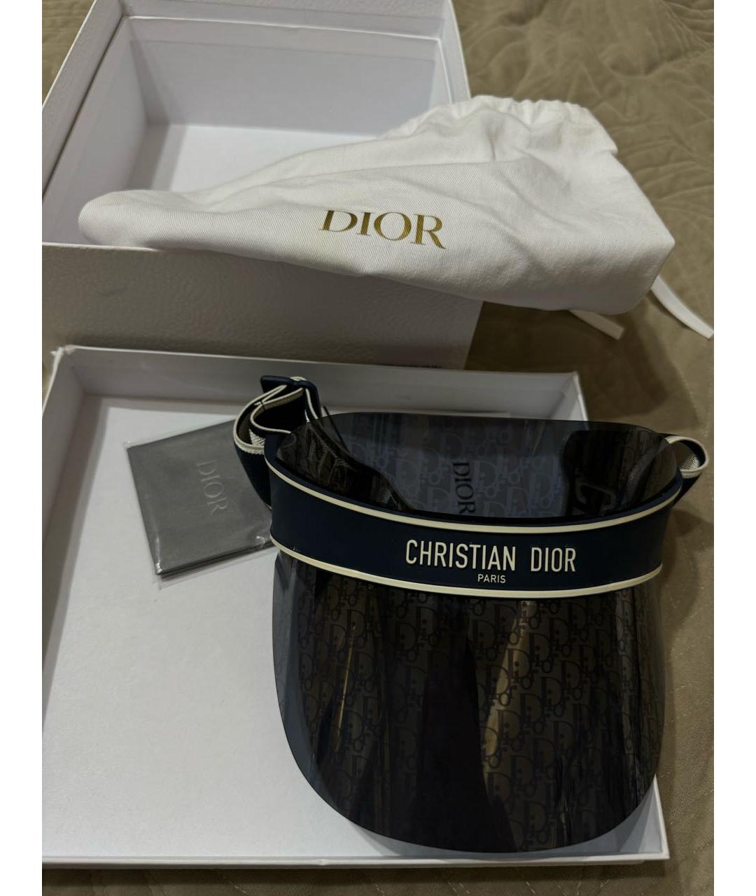 CHRISTIAN DIOR Темно-синие пластиковые солнцезащитные очки, фото 2