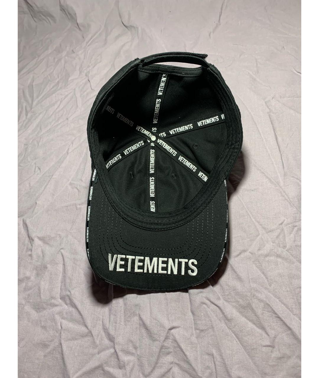 VETEMENTS Черная хлопковая кепка/бейсболка, фото 4