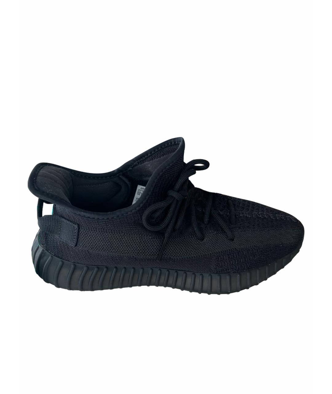 ADIDAS YEEZY Черные текстильные низкие кроссовки / кеды, фото 1