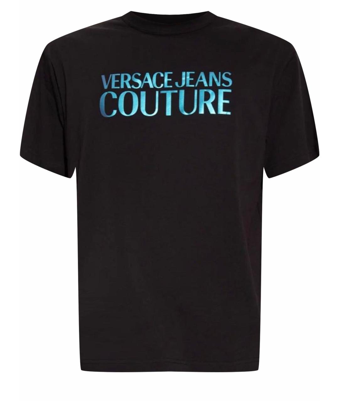VERSACE JEANS COUTURE Черная хлопковая футболка, фото 1