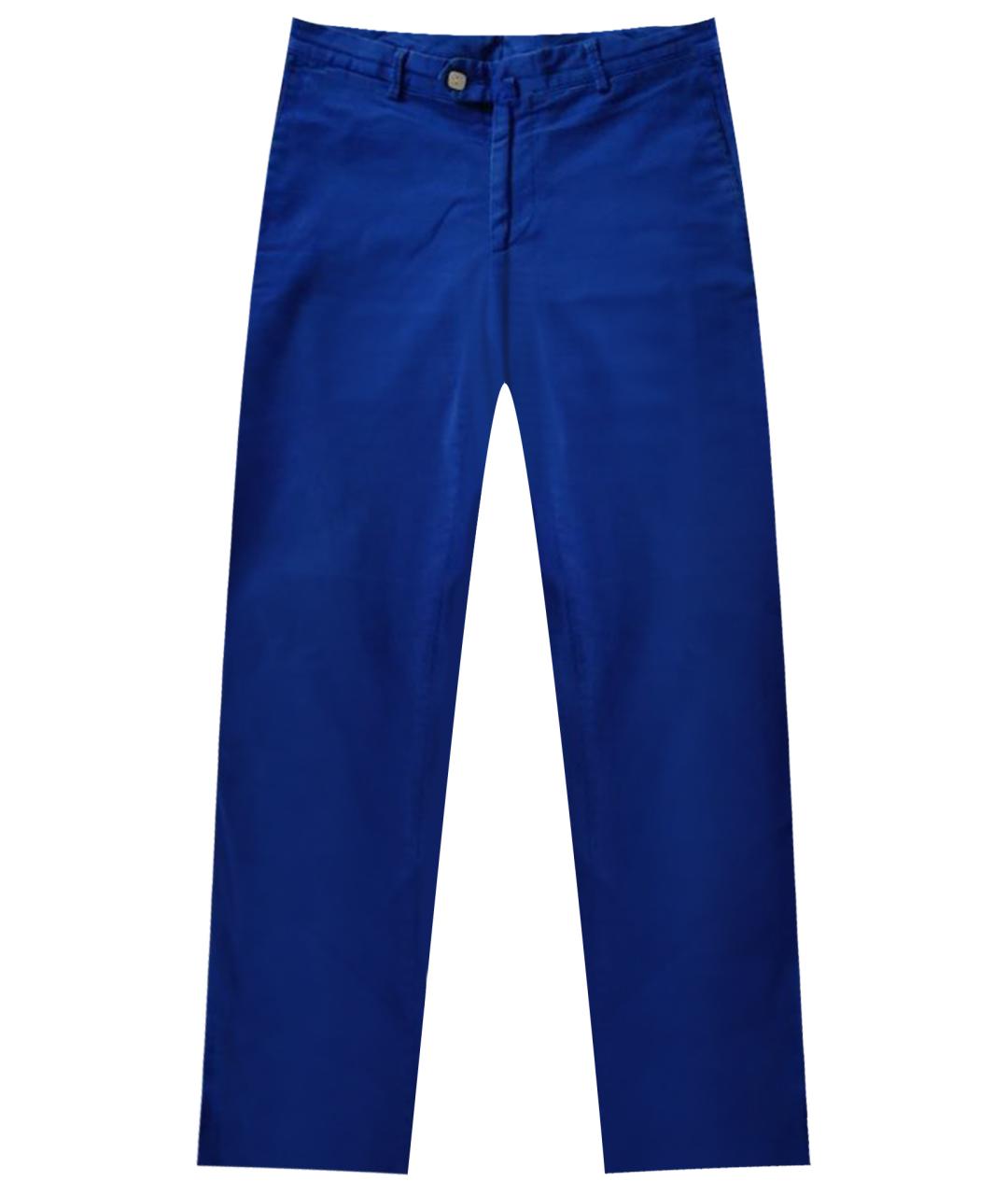 BILLIONAIRE Синие хлопко-эластановые повседневные брюки, фото 1