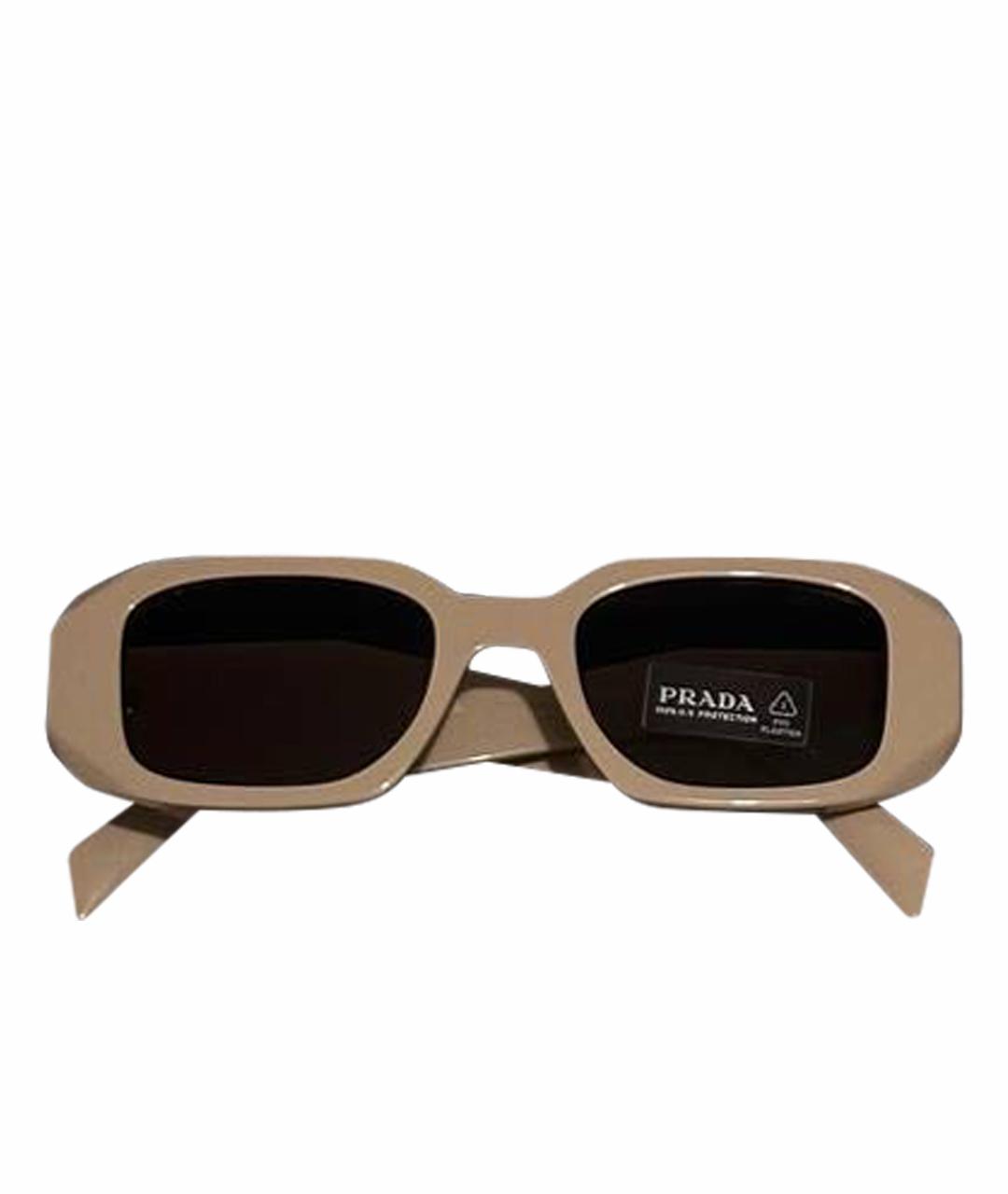PRADA Бежевые солнцезащитные очки, фото 1