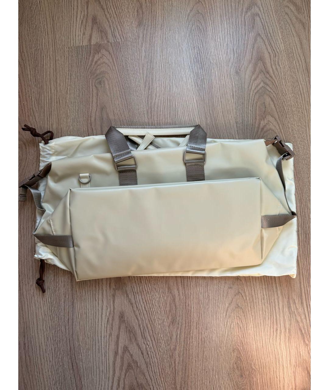 NIKE Бежевая синтетическая дорожная/спортивная сумка, фото 5