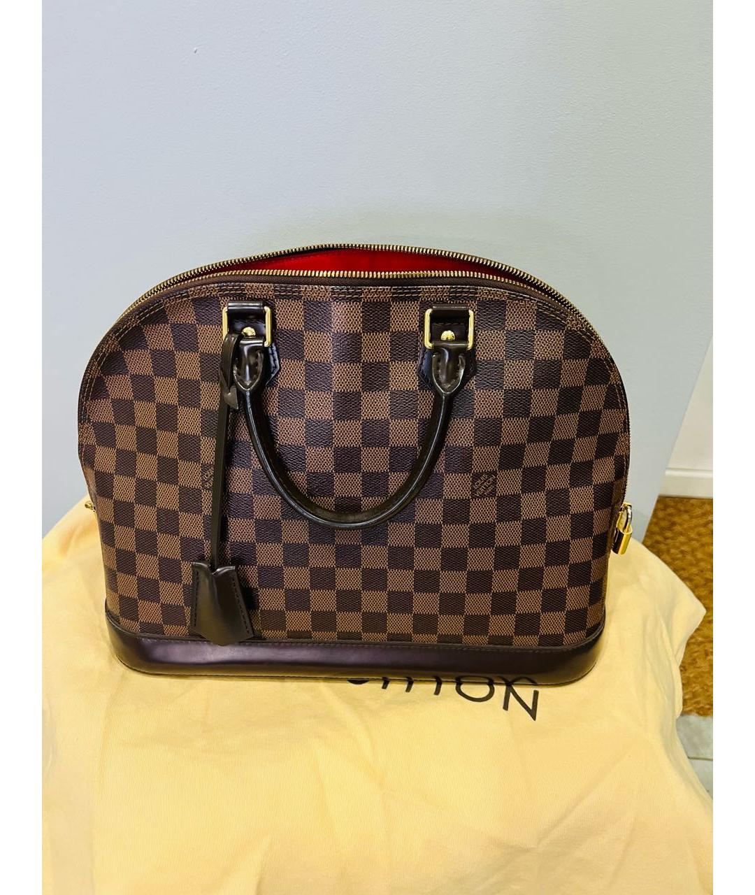 LOUIS VUITTON PRE-OWNED Коричневая сумка тоут, фото 9