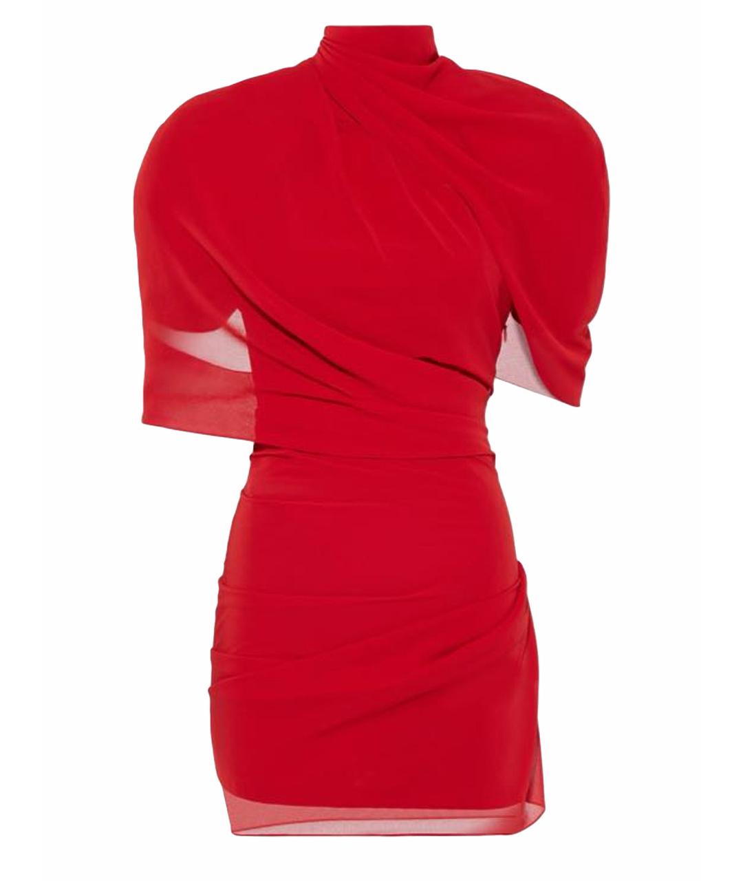 JACQUEMUS Красное полиэстеровое коктейльное платье, фото 1