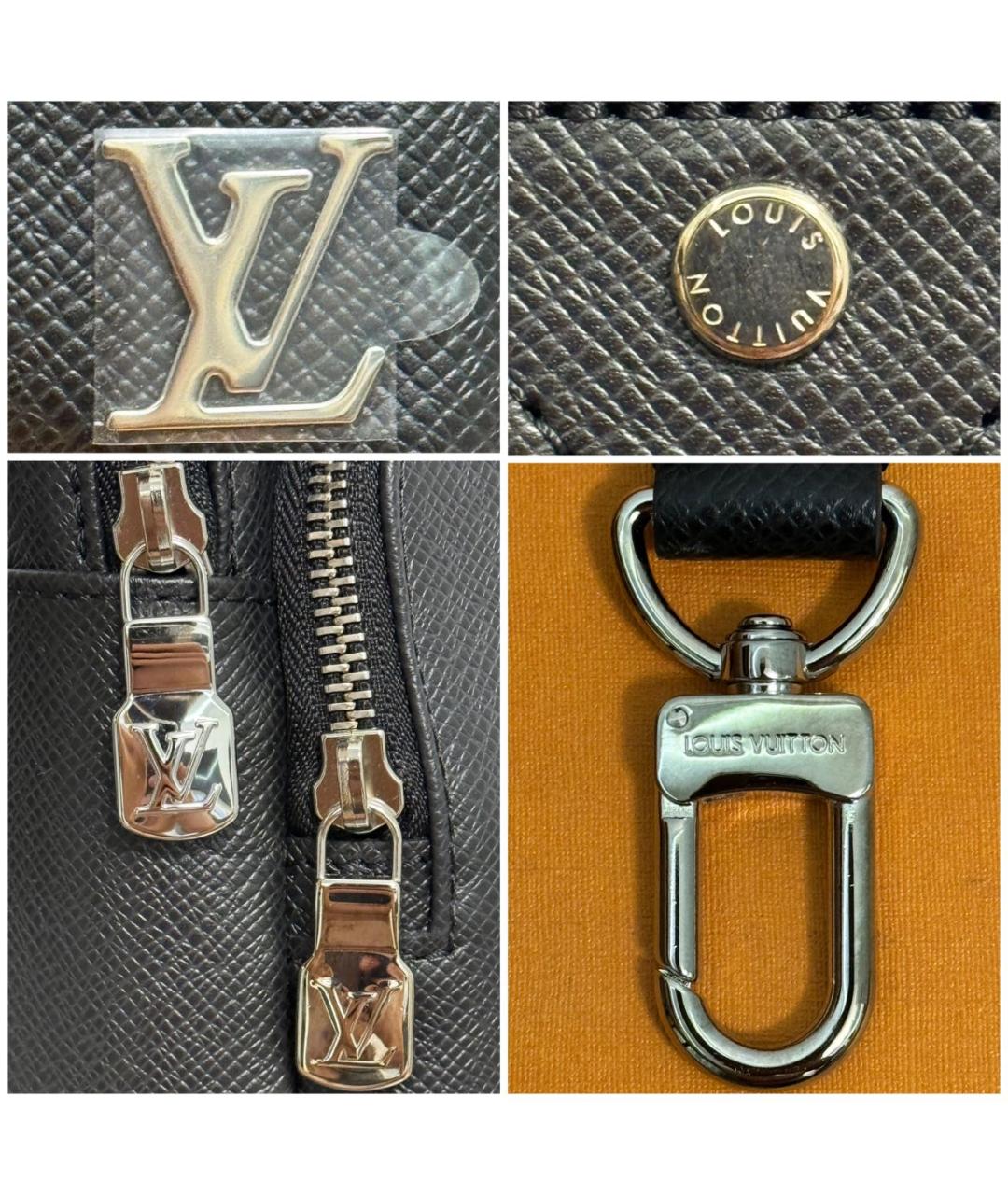 LOUIS VUITTON PRE-OWNED Черная кожаная сумка на плечо, фото 7