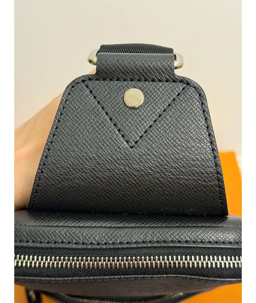 LOUIS VUITTON PRE-OWNED Черная кожаная сумка на плечо, фото 2