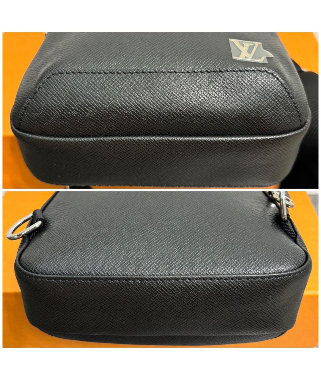 LOUIS VUITTON PRE-OWNED Черная кожаная сумка на плечо, фото 5