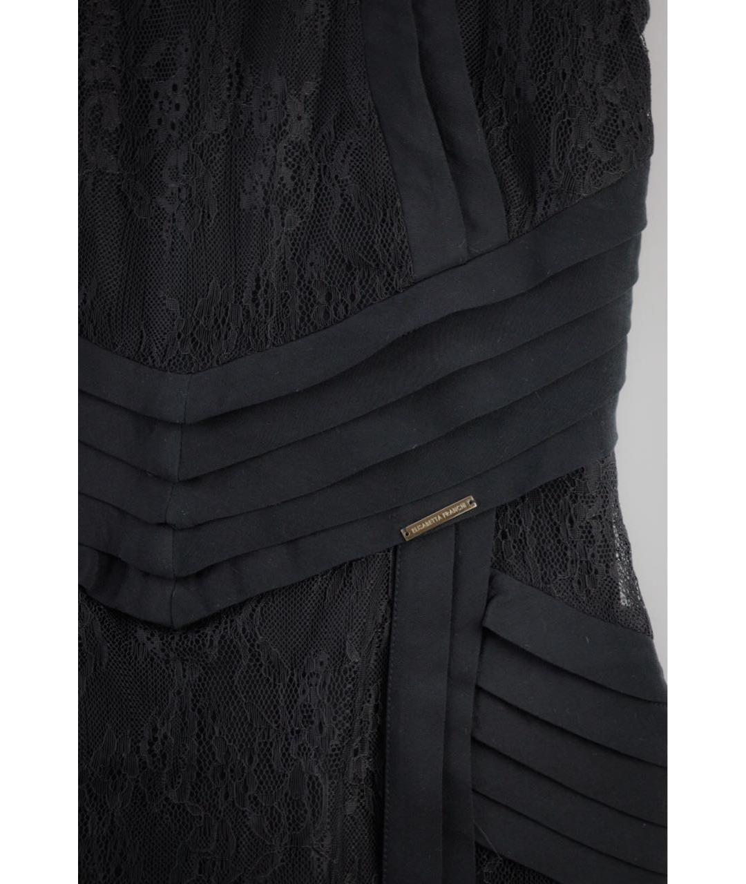 ELISABETTA FRANCHI Черное вискозное повседневное платье, фото 4