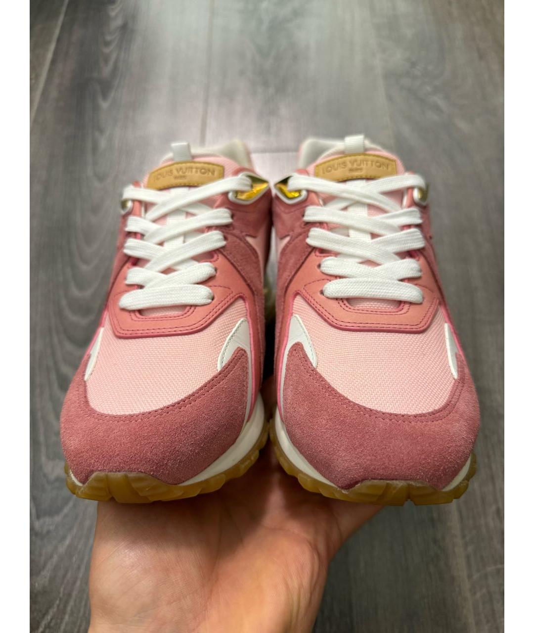 LOUIS VUITTON PRE-OWNED Розовые замшевые кроссовки, фото 2