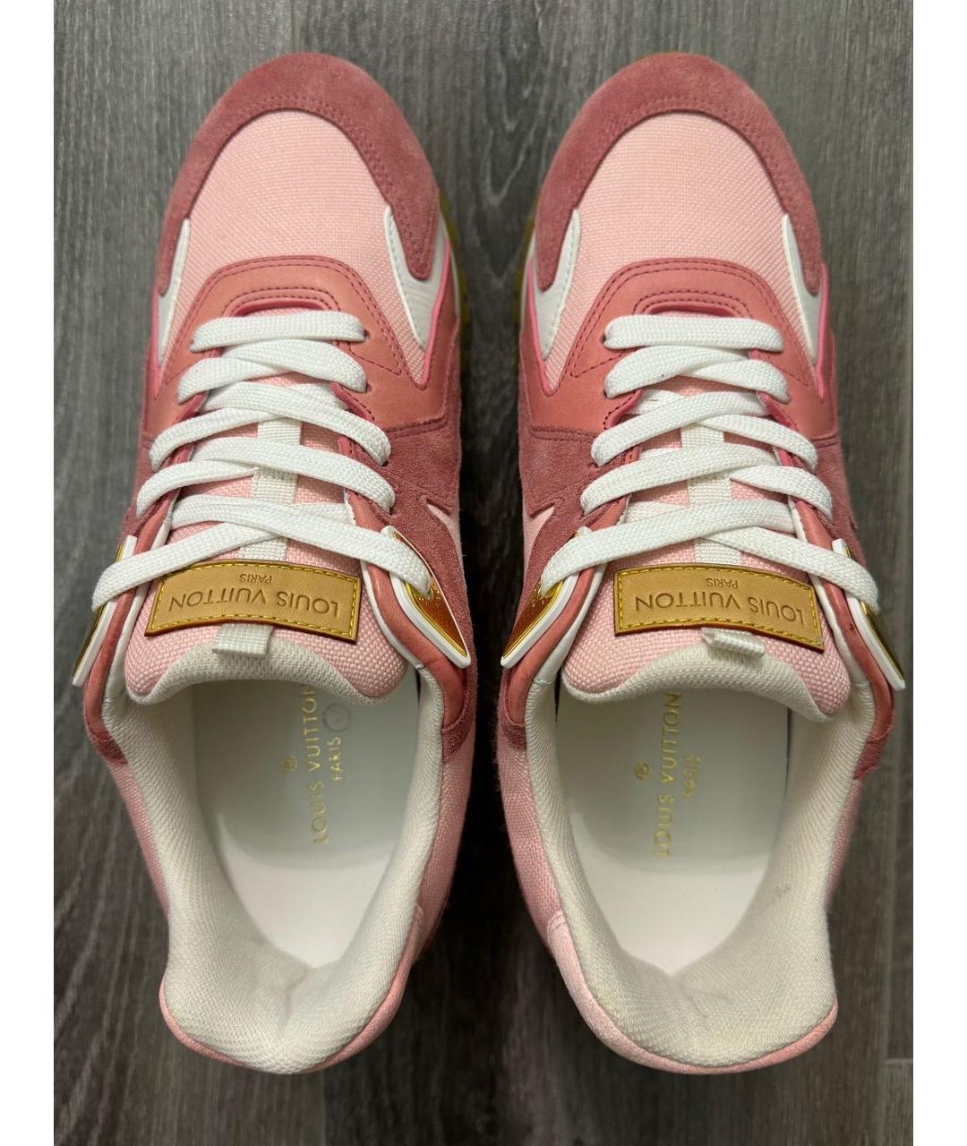 LOUIS VUITTON PRE-OWNED Розовые замшевые кроссовки, фото 3