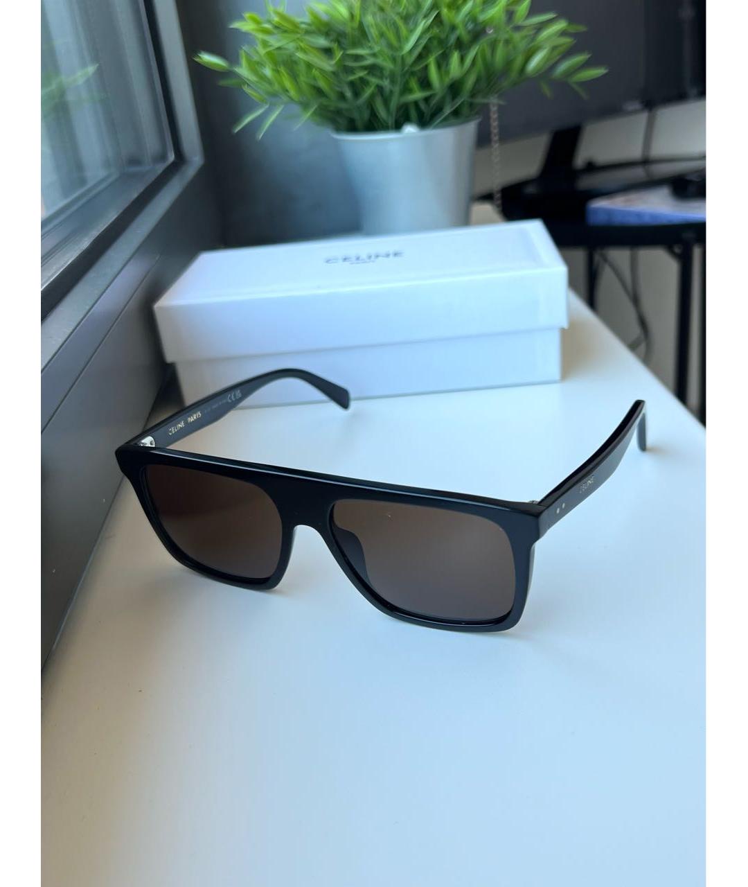 CELINE Черные пластиковые солнцезащитные очки, фото 2
