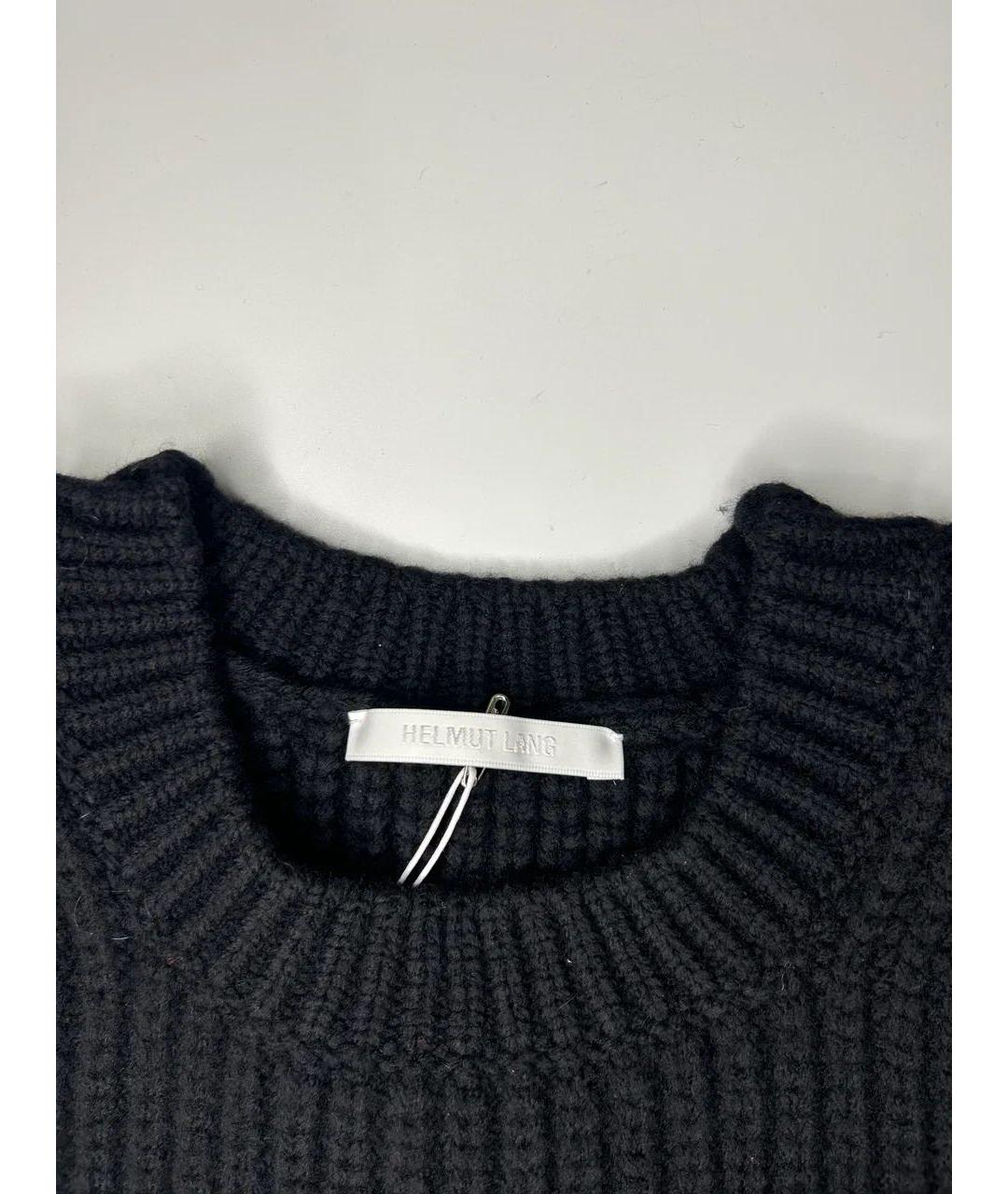 HELMUT LANG Черный хлопковый джемпер / свитер, фото 3