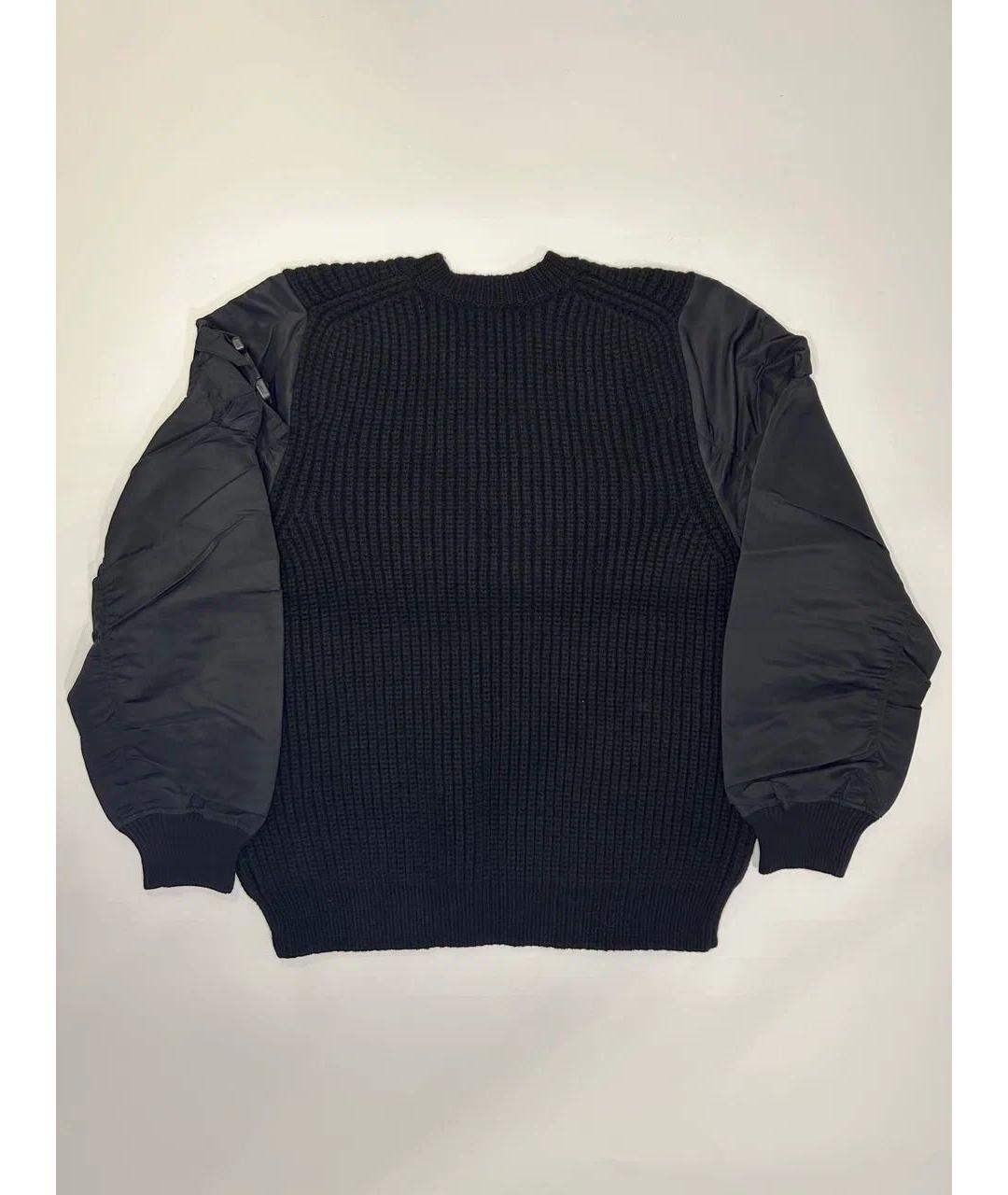 HELMUT LANG Черный хлопковый джемпер / свитер, фото 2