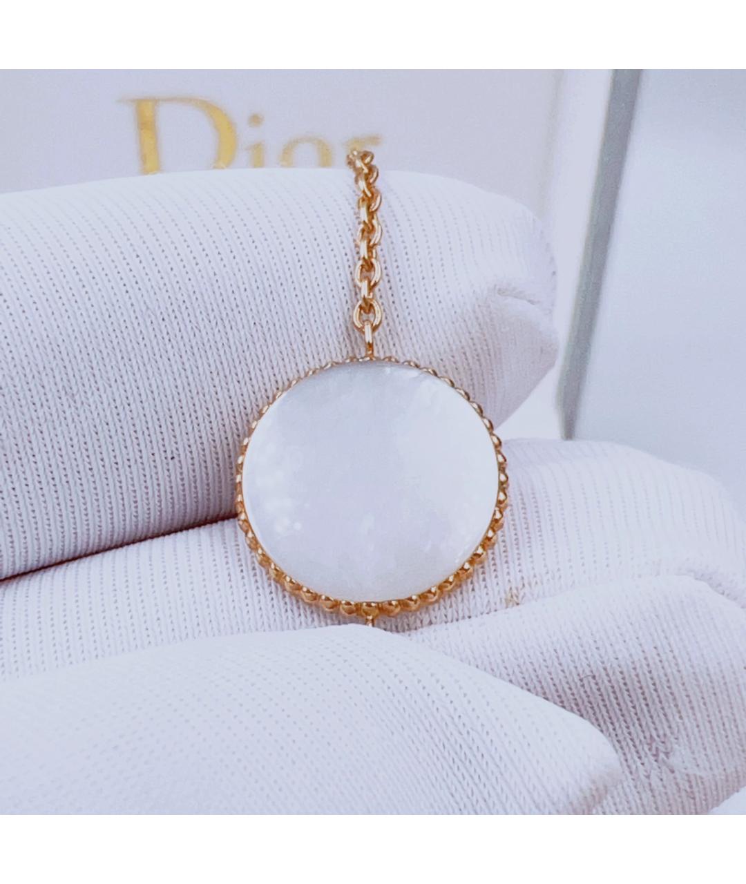 CHRISTIAN DIOR Белый браслет из желтого золота, фото 5