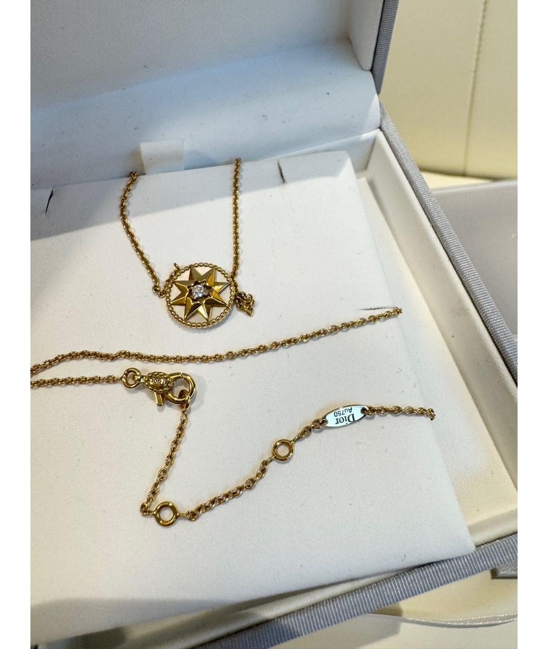 CHRISTIAN DIOR Белое колье из желтого золота, фото 7