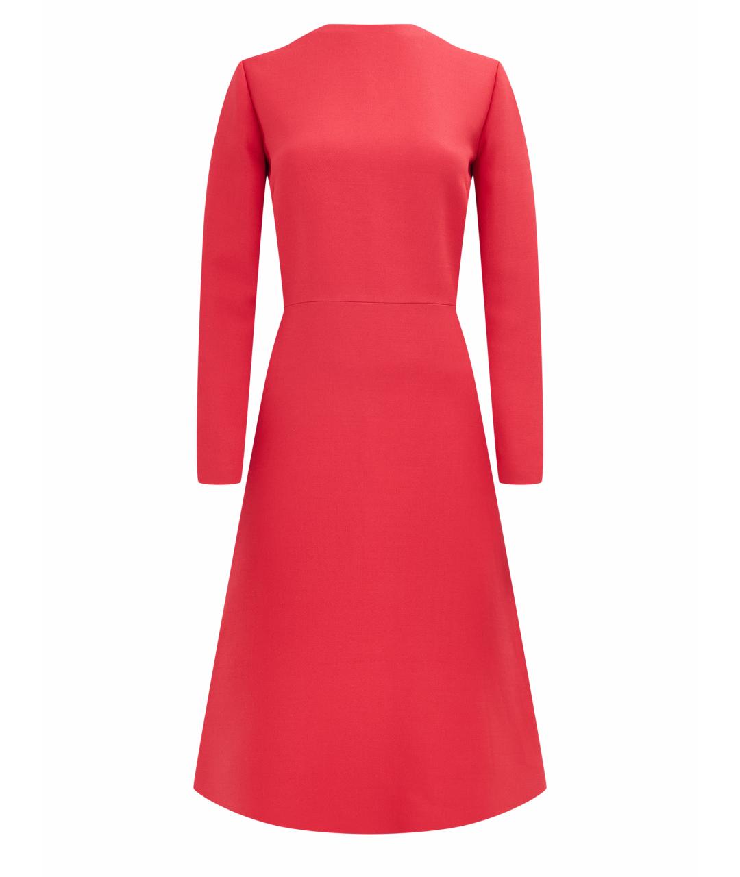 CHRISTIAN DIOR Красное шерстяное коктейльное платье, фото 1