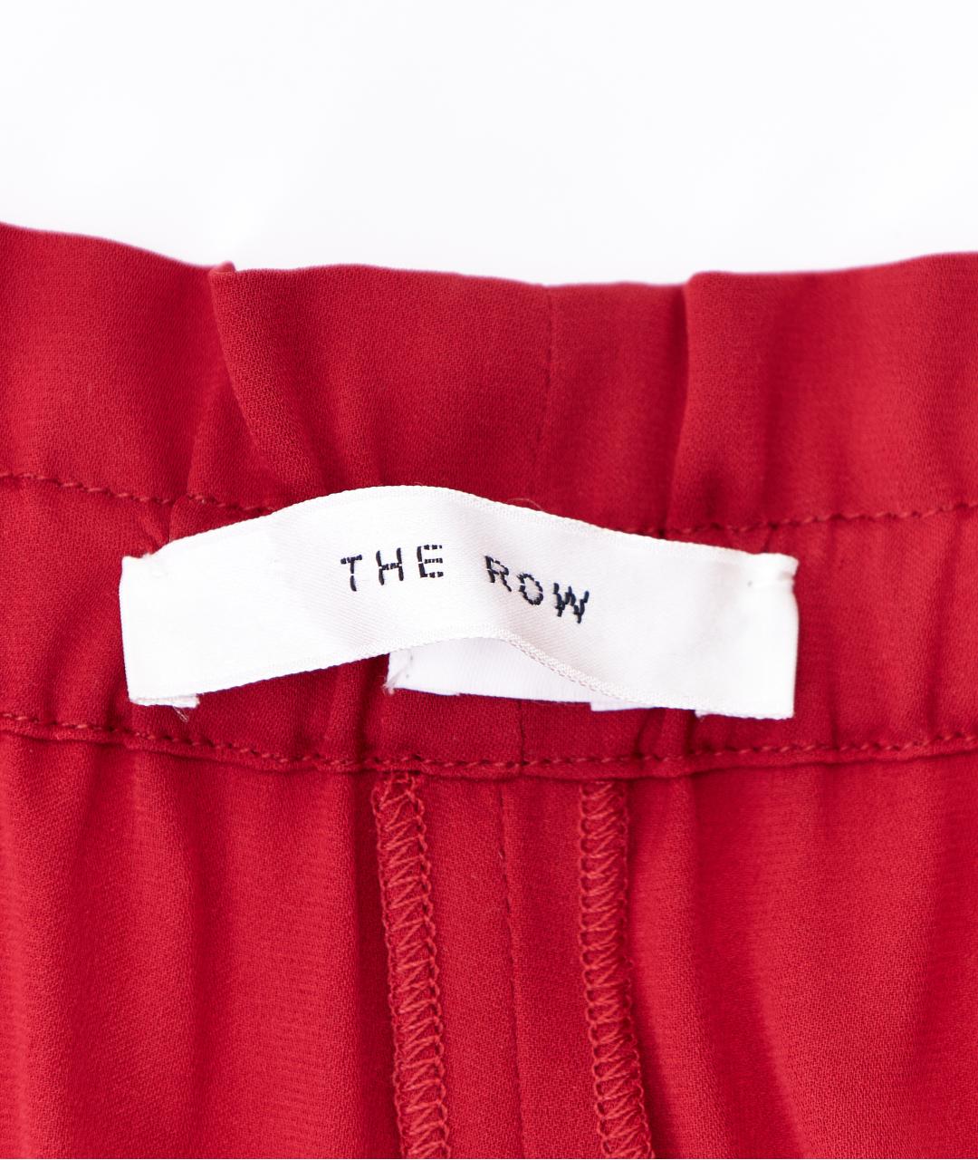 THE ROW Красные шелковые прямые брюки, фото 4