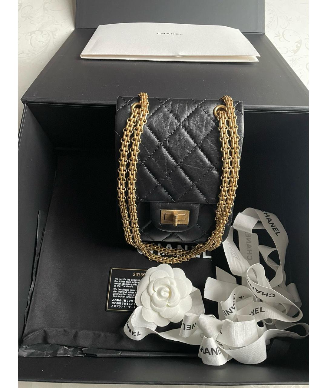 CHANEL PRE-OWNED Черная кожаная сумка через плечо, фото 7