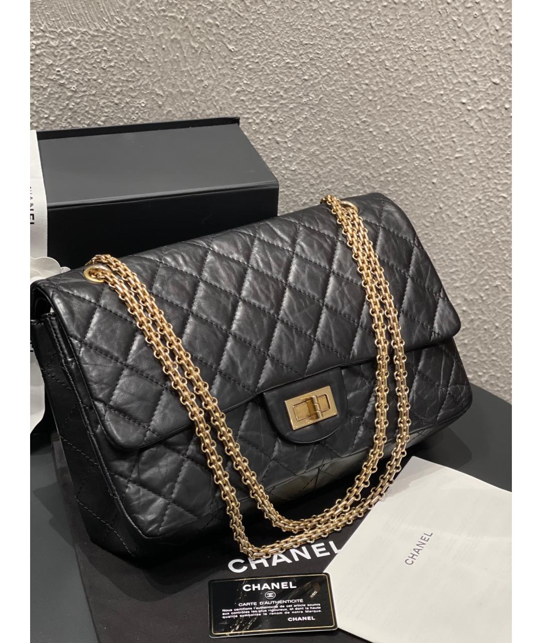 CHANEL PRE-OWNED Черная кожаная сумка через плечо, фото 2