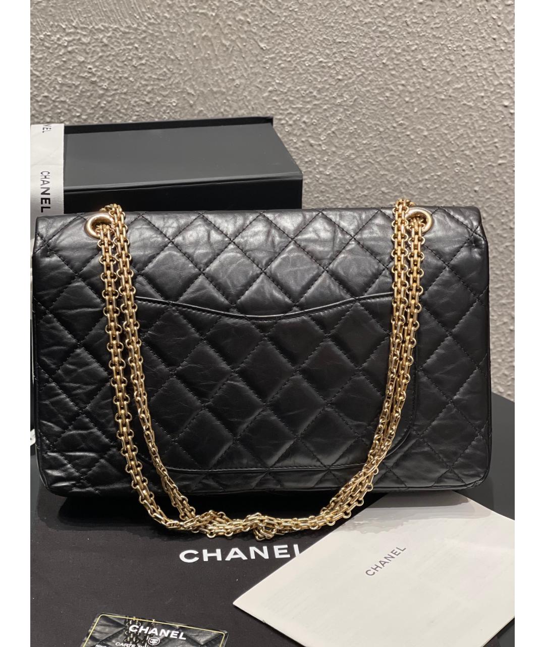 CHANEL PRE-OWNED Черная кожаная сумка через плечо, фото 5