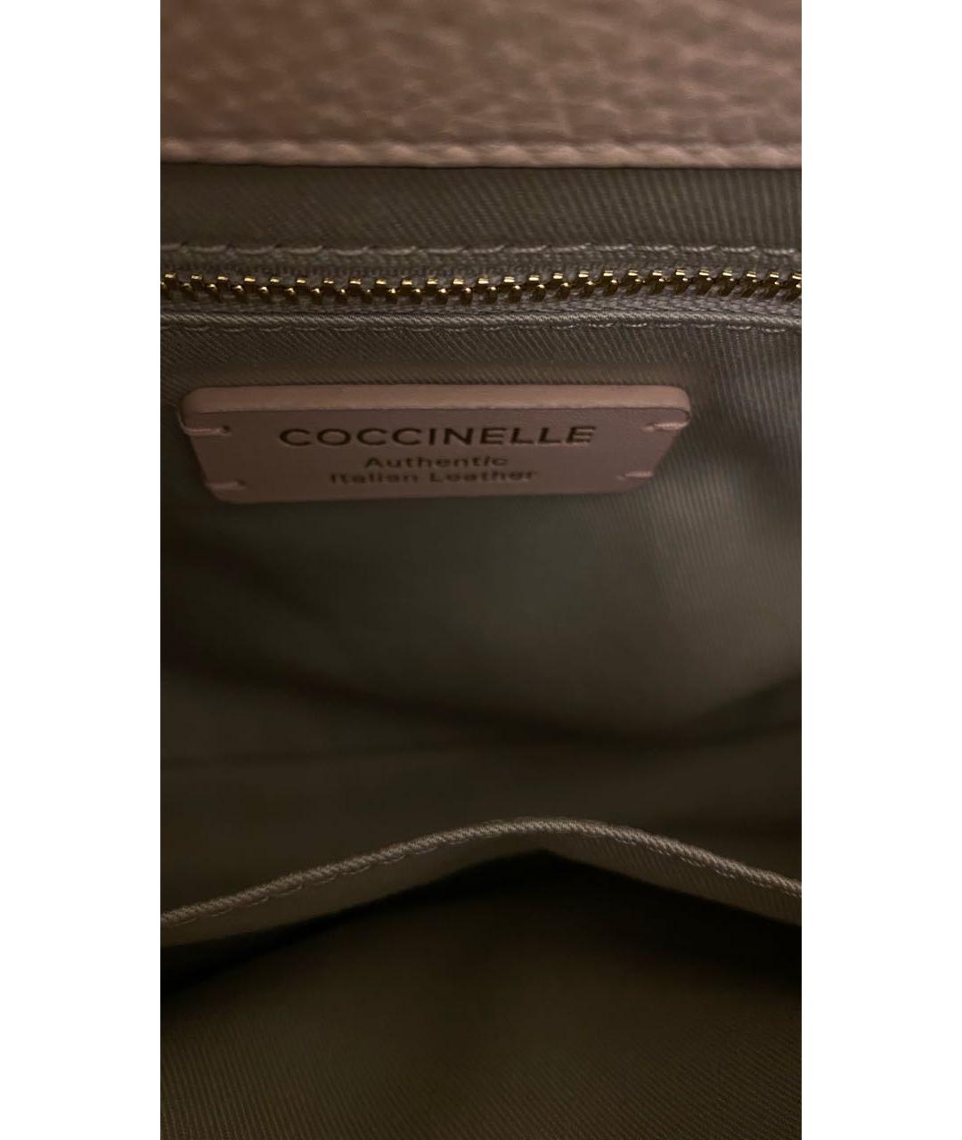 COCCINELLE Розовая кожаная сумка через плечо, фото 5