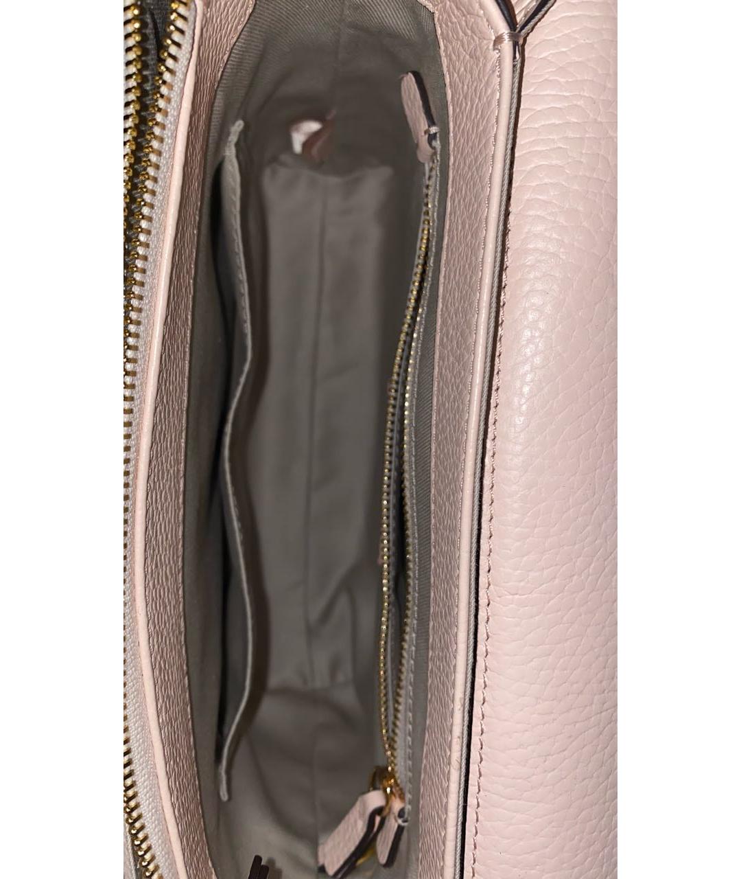 COCCINELLE Розовая кожаная сумка через плечо, фото 4