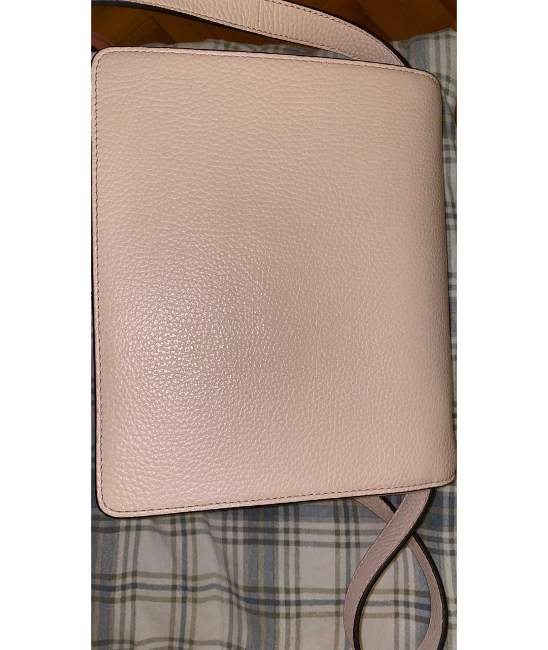 COCCINELLE Розовая кожаная сумка через плечо, фото 2