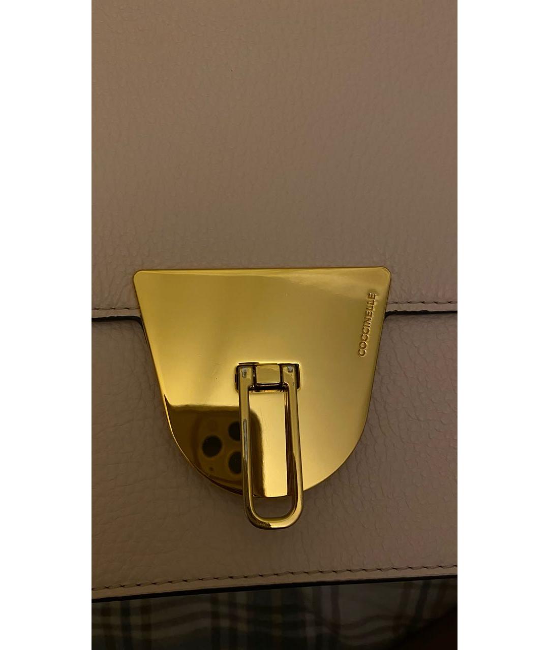 COCCINELLE Розовая кожаная сумка через плечо, фото 3