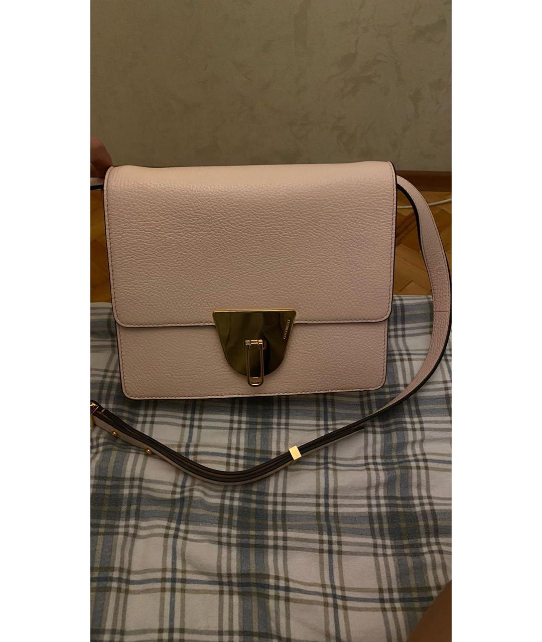 COCCINELLE Розовая кожаная сумка через плечо, фото 7