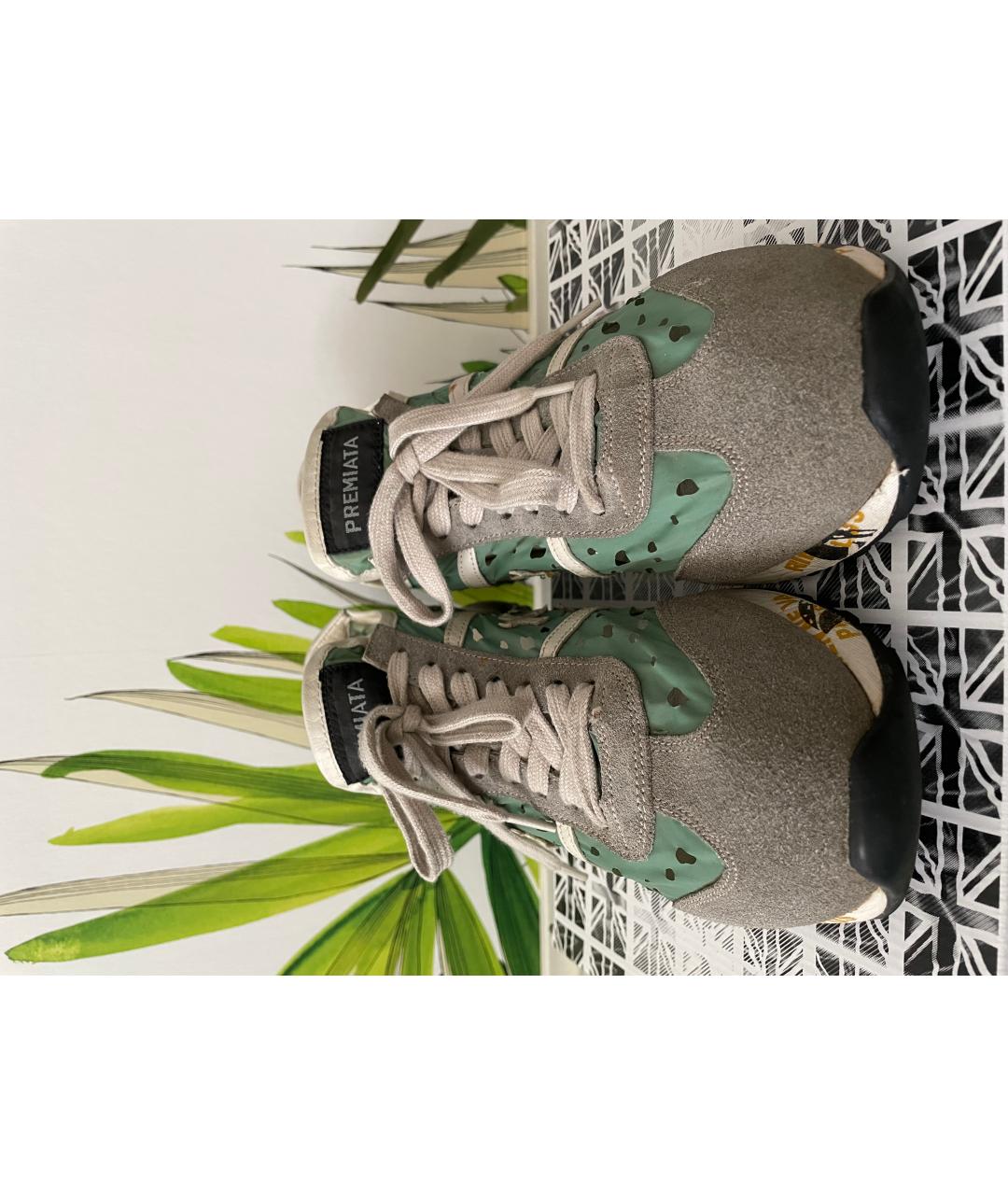 PREMIATA Зеленые замшевые кроссовки, фото 2