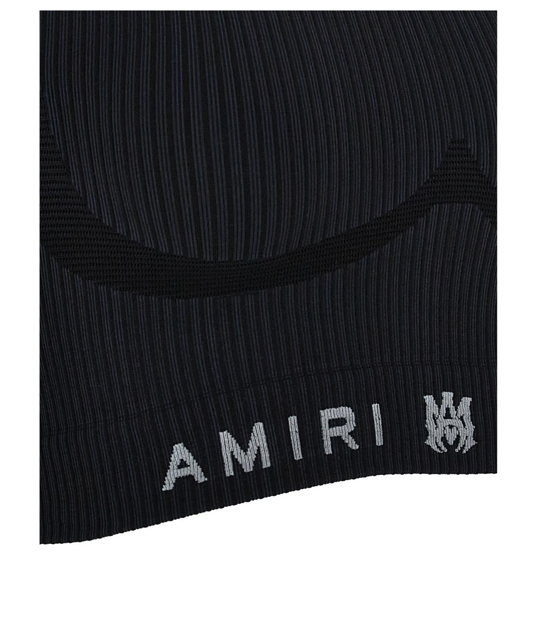 AMIRI Черная полиамидовая блузы, фото 4