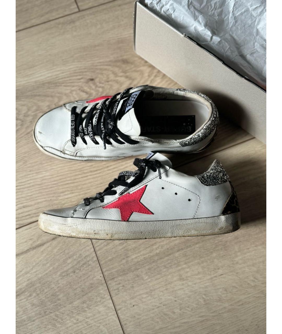 GOLDEN GOOSE DELUXE BRAND Белые кожаные кеды, фото 5