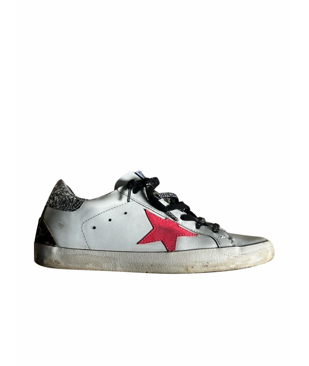 GOLDEN GOOSE DELUXE BRAND Белые кожаные кеды, фото 1