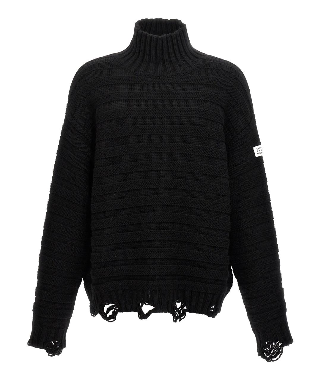 MM6 MAISON MARGIELA Черный шерстяной джемпер / свитер, фото 1