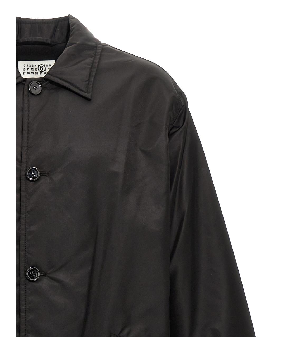 MM6 MAISON MARGIELA Черная полиамидовая куртка, фото 3