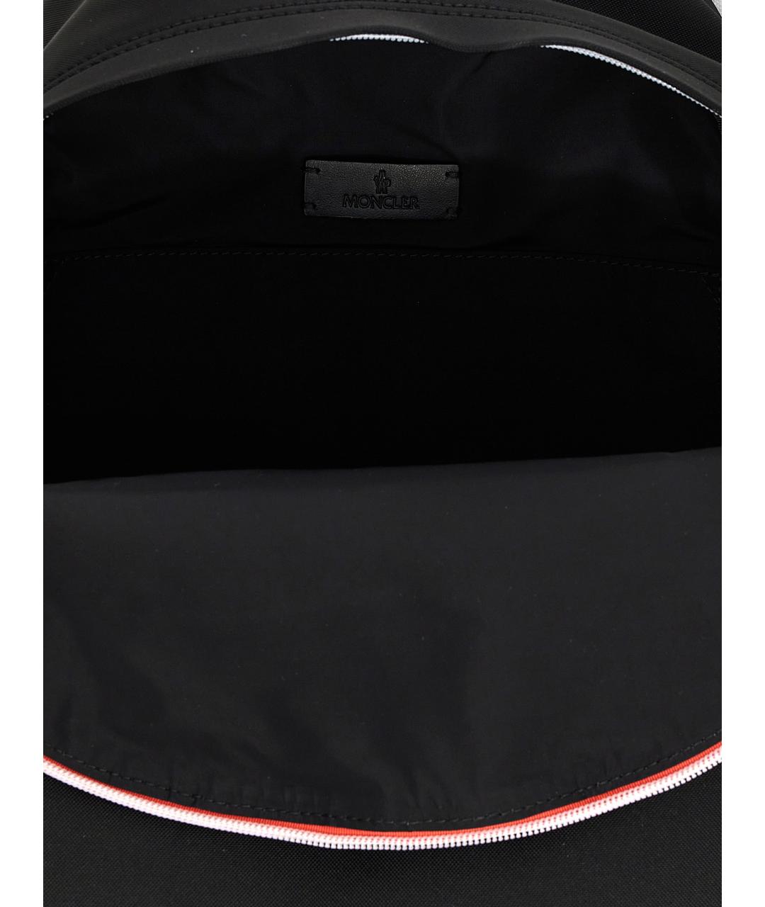 MONCLER Черный синтетический рюкзак, фото 4